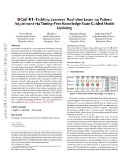 Cuff-KT: Tackling Learners' Real-time Learning Pattern Adjustment via Tuning-Free Knowledge State Guided Model Updating