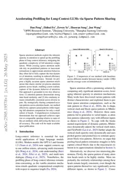 Accelerating Prefilling for Long-Context LLMs via Sparse Pattern Sharing