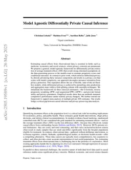 Model Agnostic Differentially Private Causal Inference