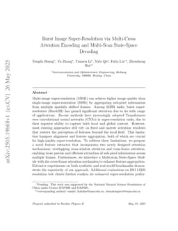 Burst Image Super-Resolution via Multi-Cross Attention Encoding and Multi-Scan State-Space Decoding