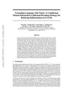 Grounding Language with Vision: A Conditional Mutual Information Calibrated Decoding Strategy for Reducing Hallucinations in LVLMs