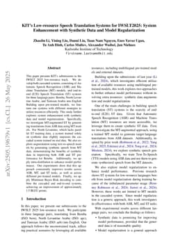 KIT's Low-resource Speech Translation Systems for IWSLT2025: System Enhancement with Synthetic Data and Model Regularization