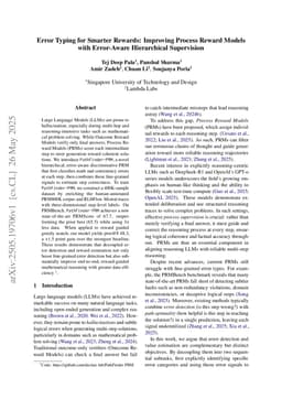 Error Typing for Smarter Rewards: Improving Process Reward Models with Error-Aware Hierarchical Supervision