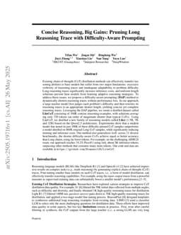 Concise Reasoning, Big Gains: Pruning Long Reasoning Trace with Difficulty-Aware Prompting