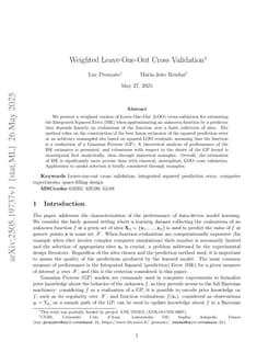 Weighted Leave-One-Out Cross Validation
