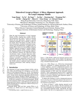 Token-level Accept or Reject: A Micro Alignment Approach for Large Language Models