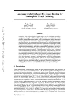 Language Model-Enhanced Message Passing for Heterophilic Graph Learning