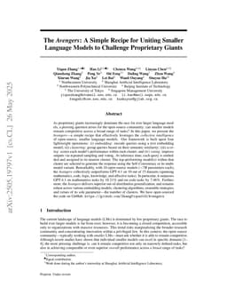 The Avengers: A Simple Recipe for Uniting Smaller Language Models to Challenge Proprietary Giants