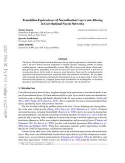 Translation-Equivariance of Normalization Layers and Aliasing in Convolutional Neural Networks