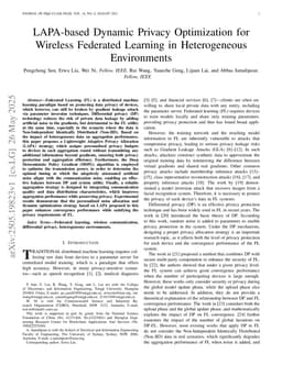 LAPA-based Dynamic Privacy Optimization for Wireless Federated Learning in Heterogeneous Environments