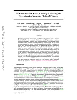 Vad-R1: Towards Video Anomaly Reasoning via Perception-to-Cognition Chain-of-Thought