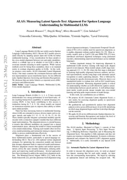 ALAS: Measuring Latent Speech-Text Alignment For Spoken Language Understanding In Multimodal LLMs