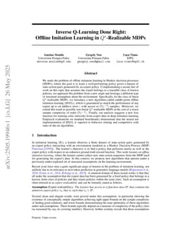 Inverse Q-Learning Done Right: Offline Imitation Learning in $Q^π$-Realizable MDPs