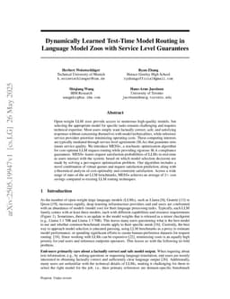 Dynamically Learned Test-Time Model Routing in Language Model Zoos with Service Level Guarantees