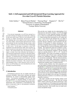 SaSi: A Self-augmented and Self-interpreted Deep Learning Approach for Few-shot Cryo-ET Particle Detection