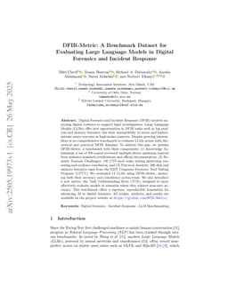 DFIR-Metric: A Benchmark Dataset for Evaluating Large Language Models in Digital Forensics and Incident Response