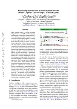 Embracing Imperfection: Simulating Students with Diverse Cognitive Levels Using LLM-based Agents