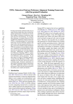 TTPA: Token-level Tool-use Preference Alignment Training Framework with Fine-grained Evaluation