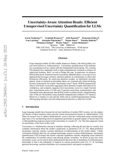 Uncertainty-Aware Attention Heads: Efficient Unsupervised Uncertainty Quantification for LLMs
