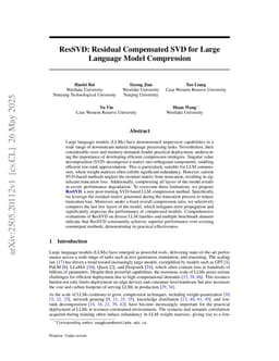 ResSVD: Residual Compensated SVD for Large Language Model Compression