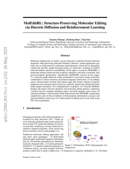 MolEditRL: Structure-Preserving Molecular Editing via Discrete Diffusion and Reinforcement Learning