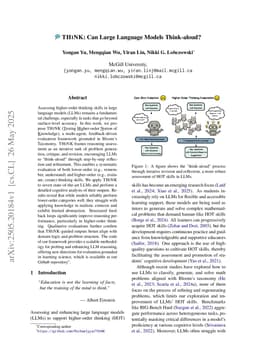 THiNK: Can Large Language Models Think-aloud?