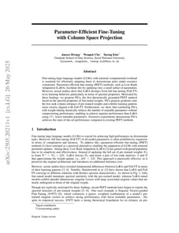 Parameter-Efficient Fine-Tuning with Column Space Projection