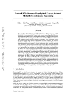 DreamPRM: Domain-Reweighted Process Reward Model for Multimodal Reasoning