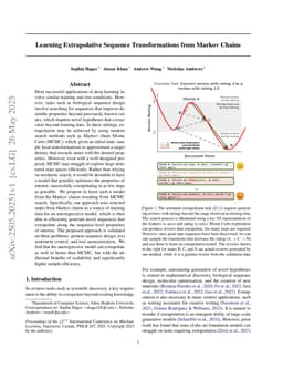 Learning Extrapolative Sequence Transformations from Markov Chains