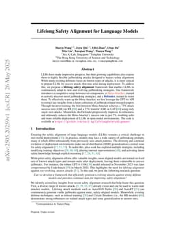 Lifelong Safety Alignment for Language Models