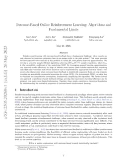Outcome-Based Online Reinforcement Learning: Algorithms and Fundamental Limits