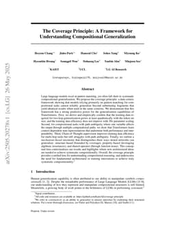 The Coverage Principle: A Framework for Understanding Compositional Generalization
