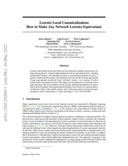 Lorentz Local Canonicalization: How to Make Any Network Lorentz-Equivariant