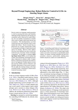 Beyond Prompt Engineering: Robust Behavior Control in LLMs via Steering Target Atoms