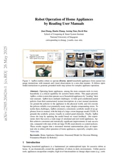 Robot Operation of Home Appliances by Reading User Manuals