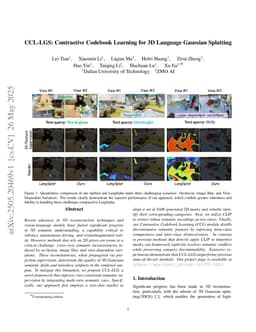 CCL-LGS: Contrastive Codebook Learning for 3D Language Gaussian Splatting