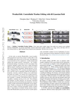 WeatherEdit: Controllable Weather Editing with 4D Gaussian Field