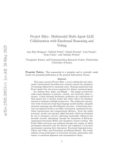 Project Riley: Multimodal Multi-Agent LLM Collaboration with Emotional Reasoning and Voting