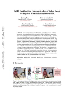 CoRI: Synthesizing Communication of Robot Intent for Physical Human-Robot Interaction