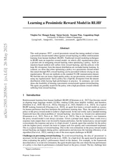 Learning a Pessimistic Reward Model in RLHF