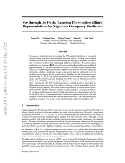 See through the Dark: Learning Illumination-affined Representations for Nighttime Occupancy Prediction