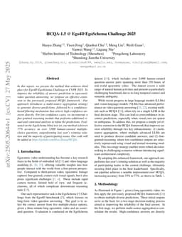 HCQA-1.5 @ Ego4D EgoSchema Challenge 2025