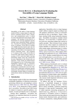 STEER-BENCH: A Benchmark for Evaluating the Steerability of Large Language Models