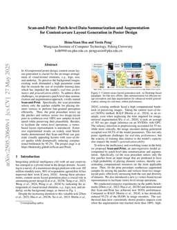 Scan-and-Print: Patch-level Data Summarization and Augmentation for Content-aware Layout Generation in Poster Design
