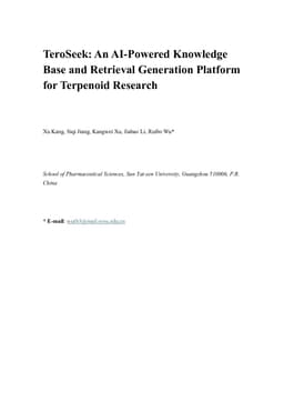 TeroSeek: An AI-Powered Knowledge Base and Retrieval Generation Platform for Terpenoid Research
