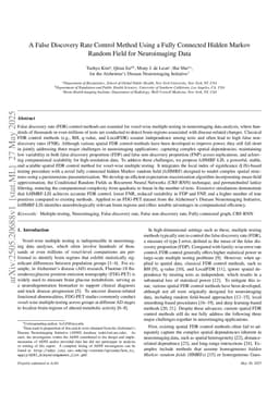 A False Discovery Rate Control Method Using a Fully Connected Hidden Markov Random Field for Neuroimaging Data
