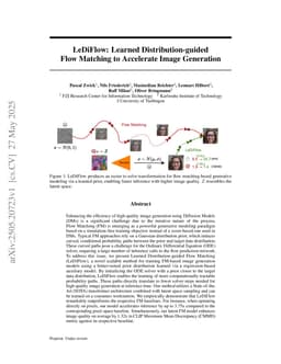 LeDiFlow: Learned Distribution-guided Flow Matching to Accelerate Image Generation