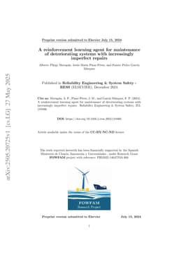 A reinforcement learning agent for maintenance of deteriorating systems with increasingly imperfect repairs