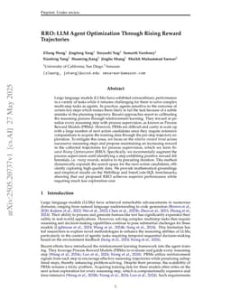 RRO: LLM Agent Optimization Through Rising Reward Trajectories