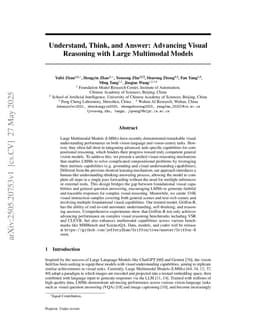 Understand, Think, and Answer: Advancing Visual Reasoning with Large Multimodal Models